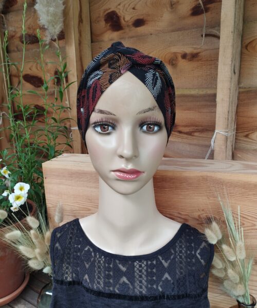 Bandeau Vanessa fleuri noir