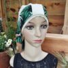 Bonnet Sylvie Palmier vert (avec son bandeau)